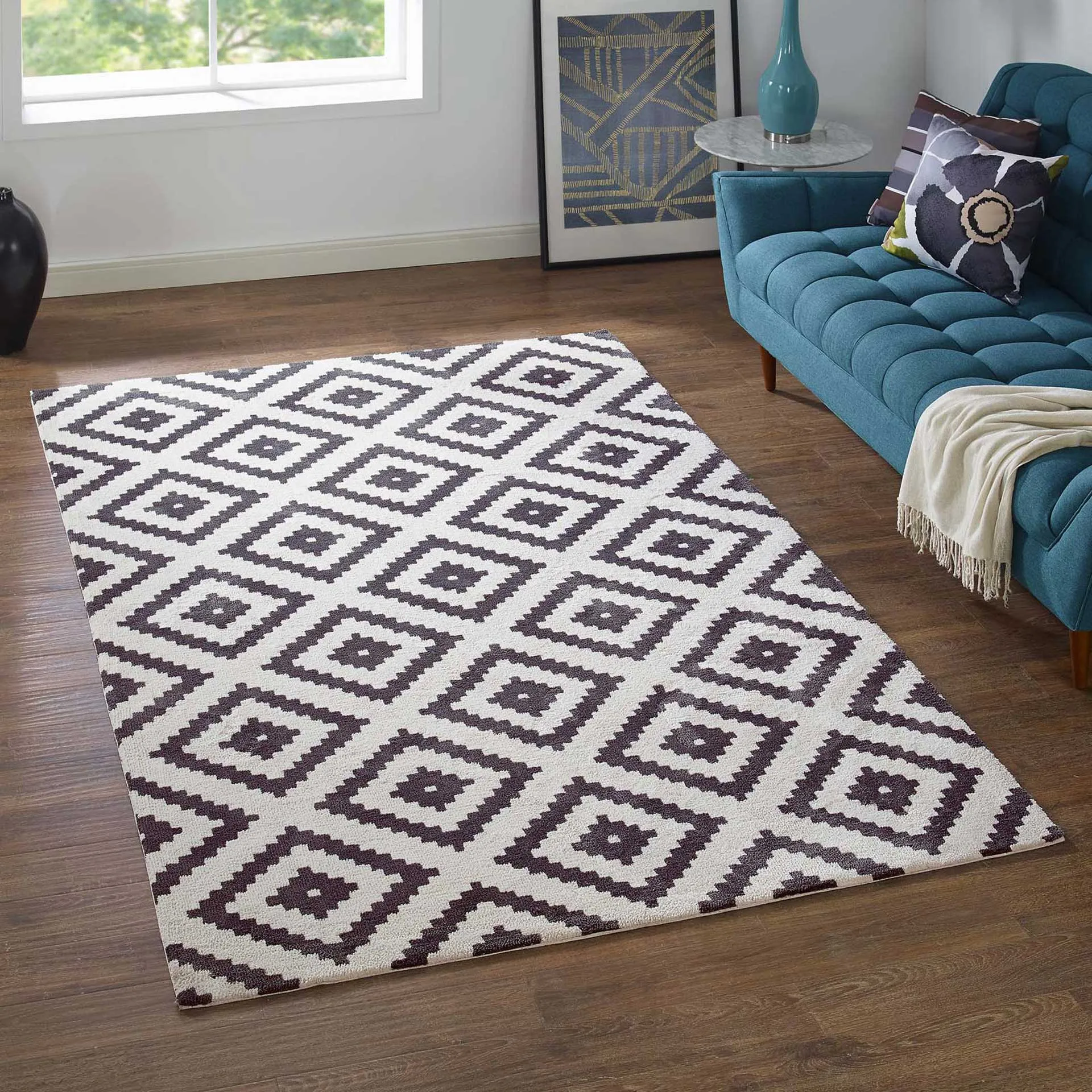 Aidan Area Rug Charcoal/Ivory