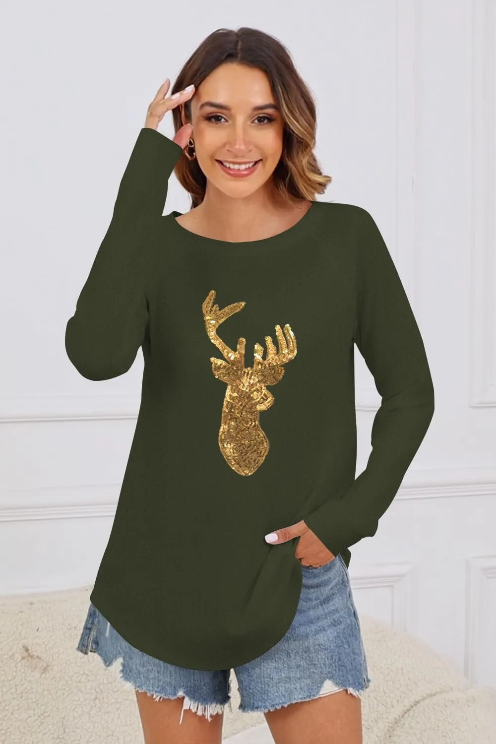 Aoang Women Fall Fashion 2025 Texture Knit Tunic Sweater
