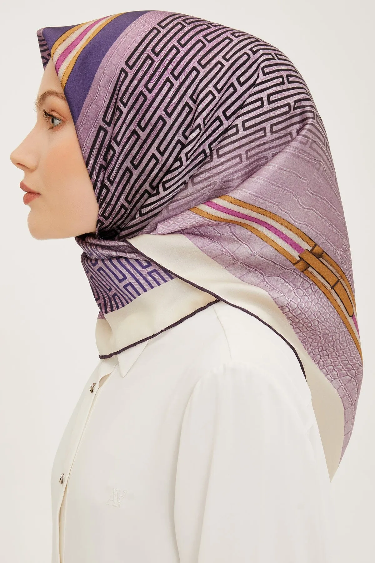 Armine Subway Square Silk Scarf #34