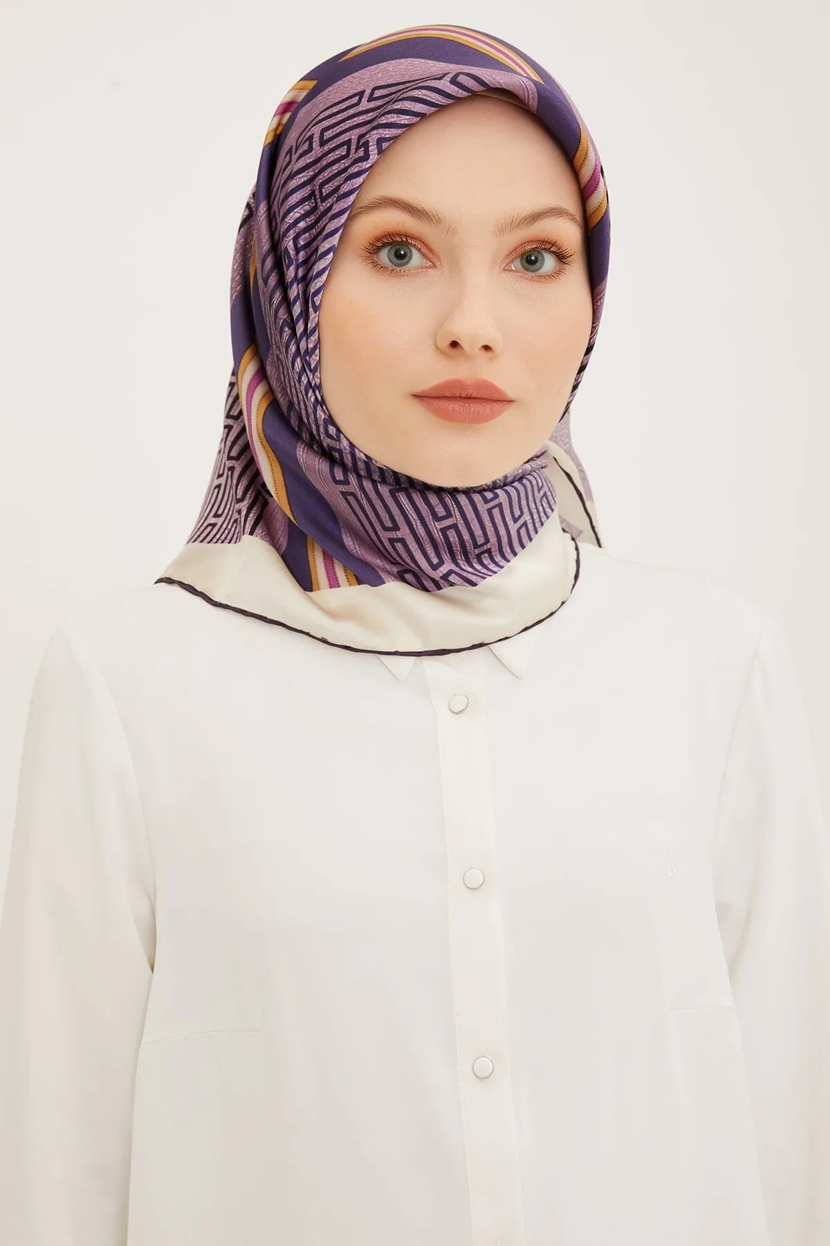Armine Subway Square Silk Scarf #34