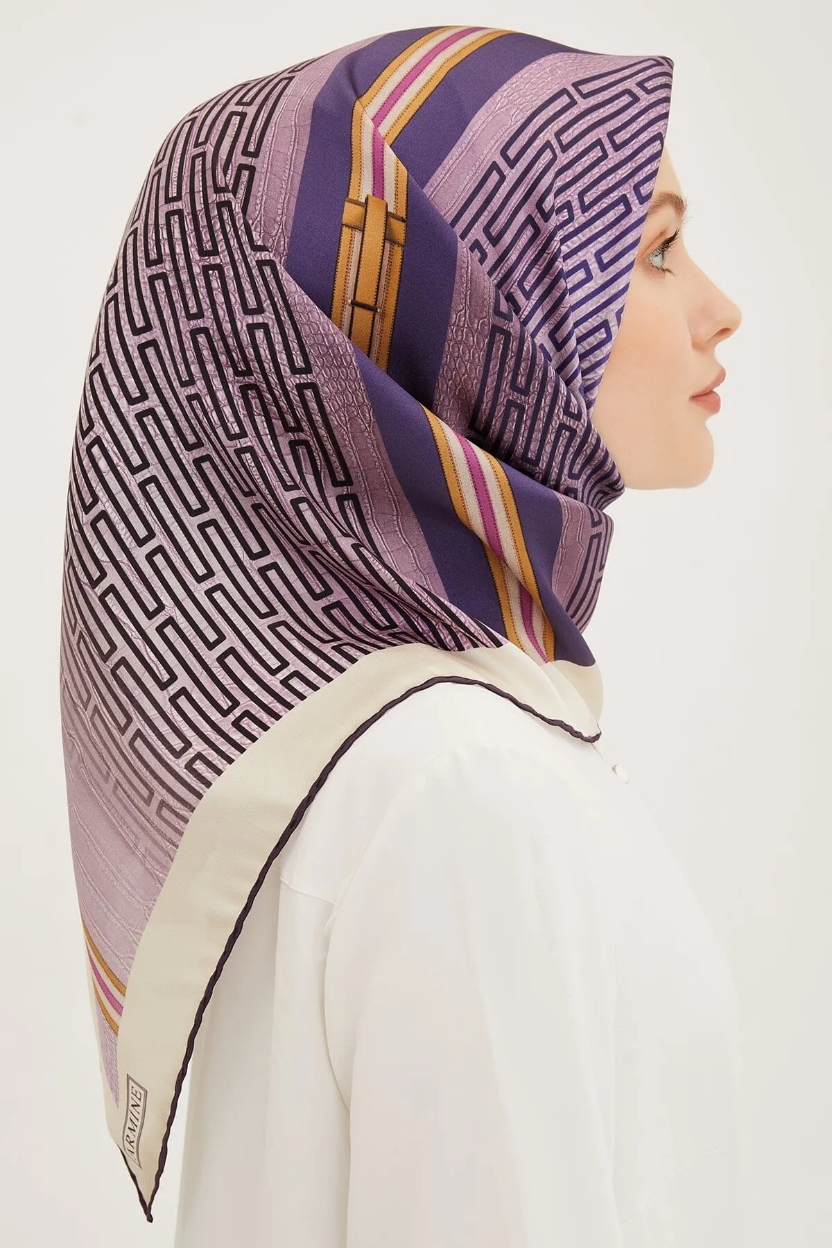 Armine Subway Square Silk Scarf #34