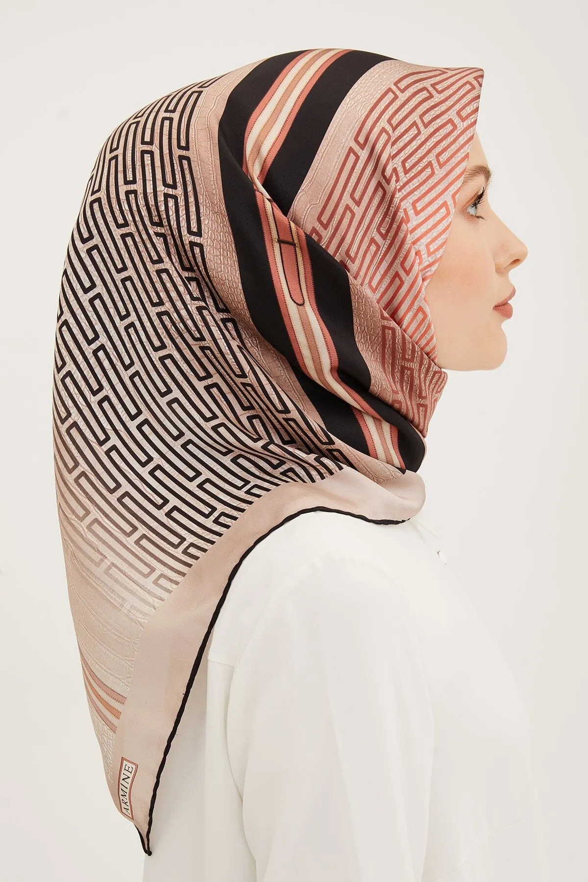 Armine Subway Square Silk Scarf #6