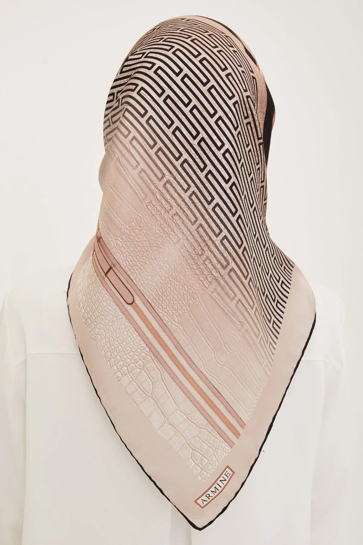 Armine Subway Square Silk Scarf #6