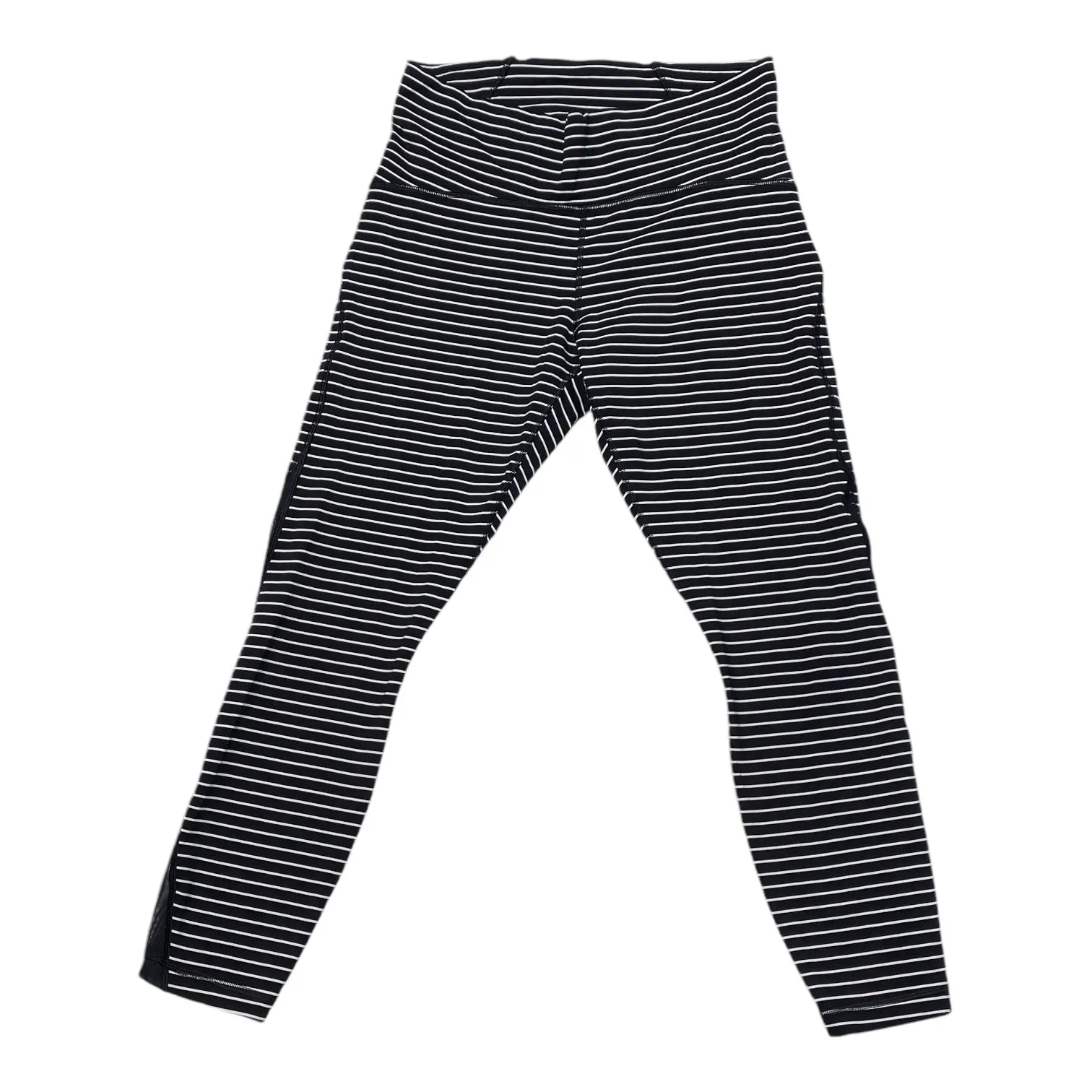 Athletic Leggings By Lululemon In Striped Pattern, Size: 12