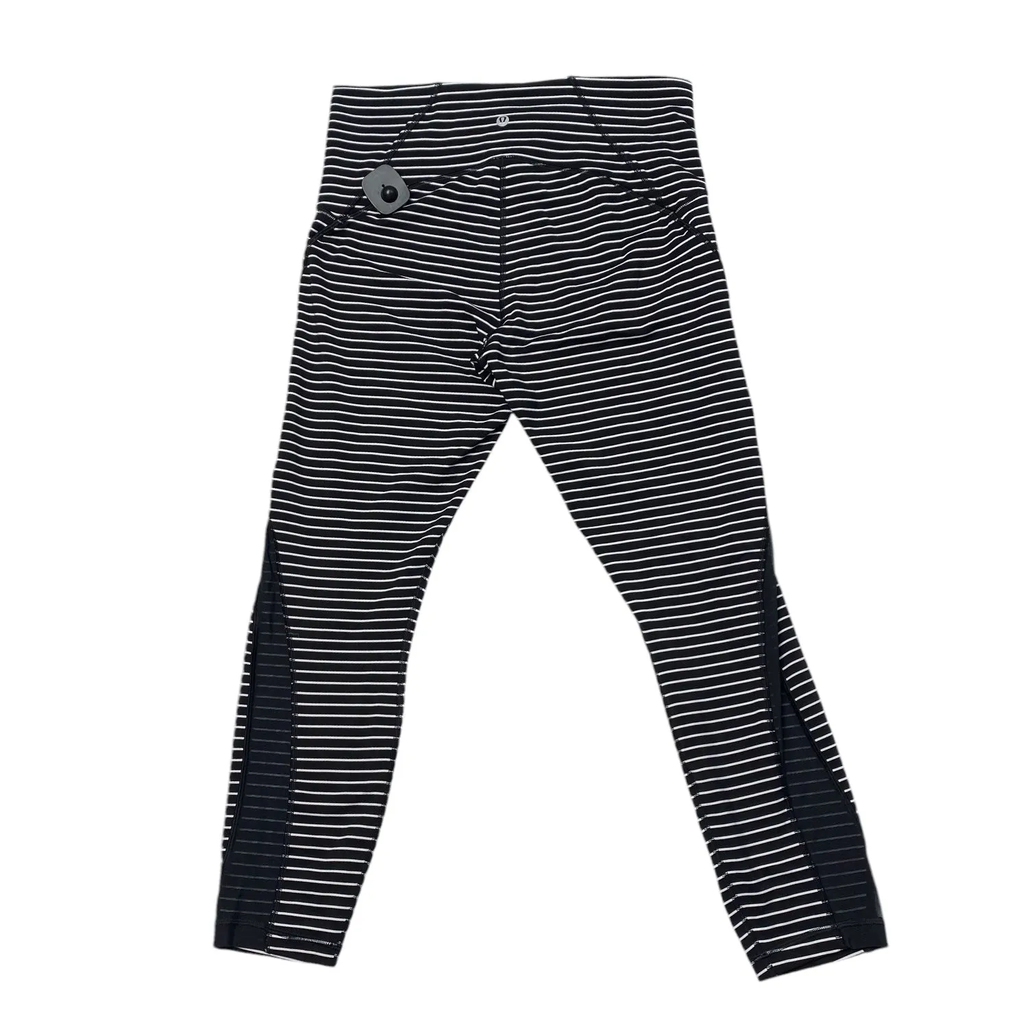 Athletic Leggings By Lululemon In Striped Pattern, Size: 12