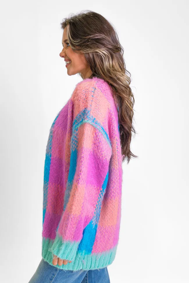 Bright Spirits Multi Plaid Cardigan SALE