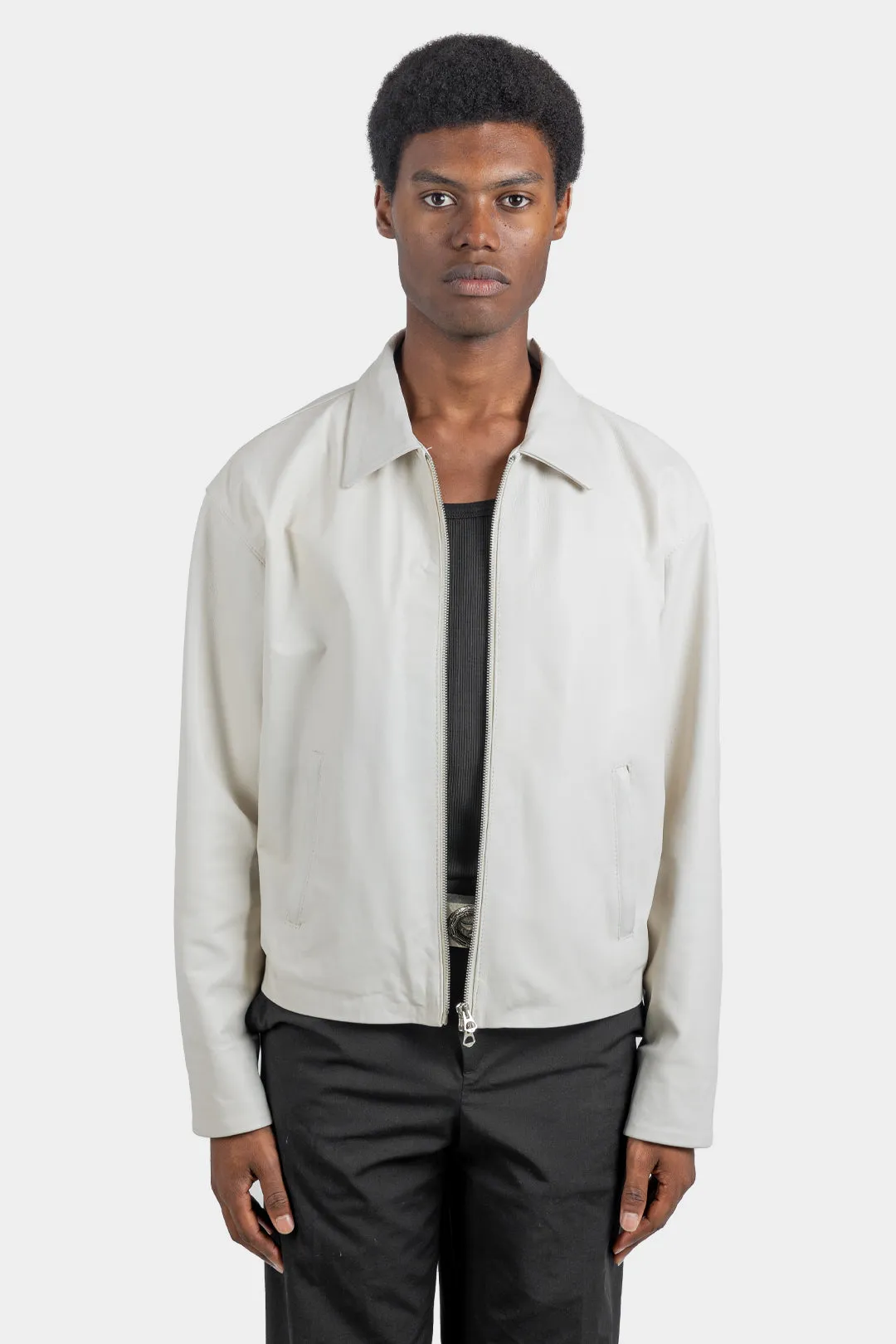 Cropped Leather Jacket