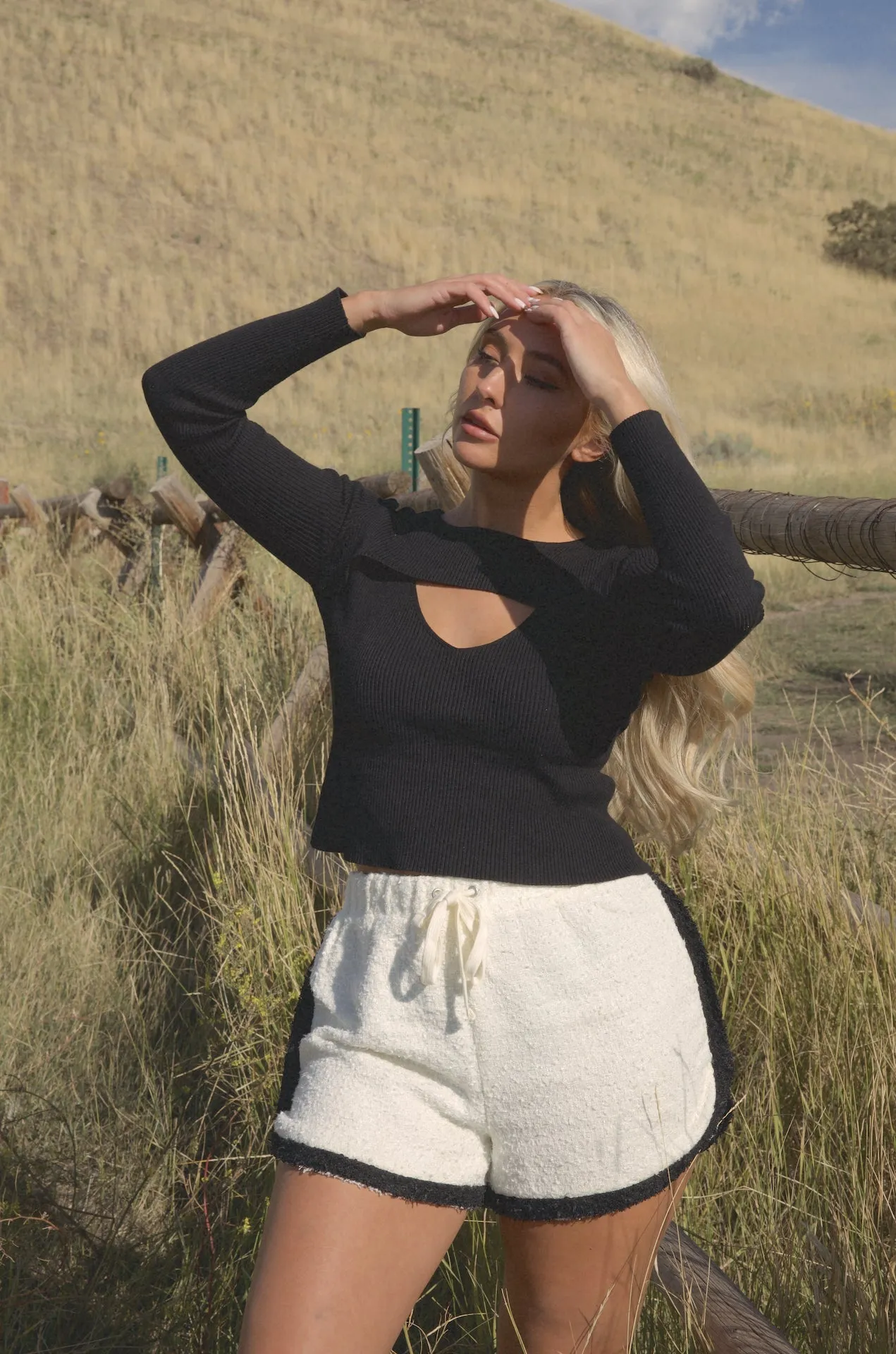Cut Out Sweater In Black