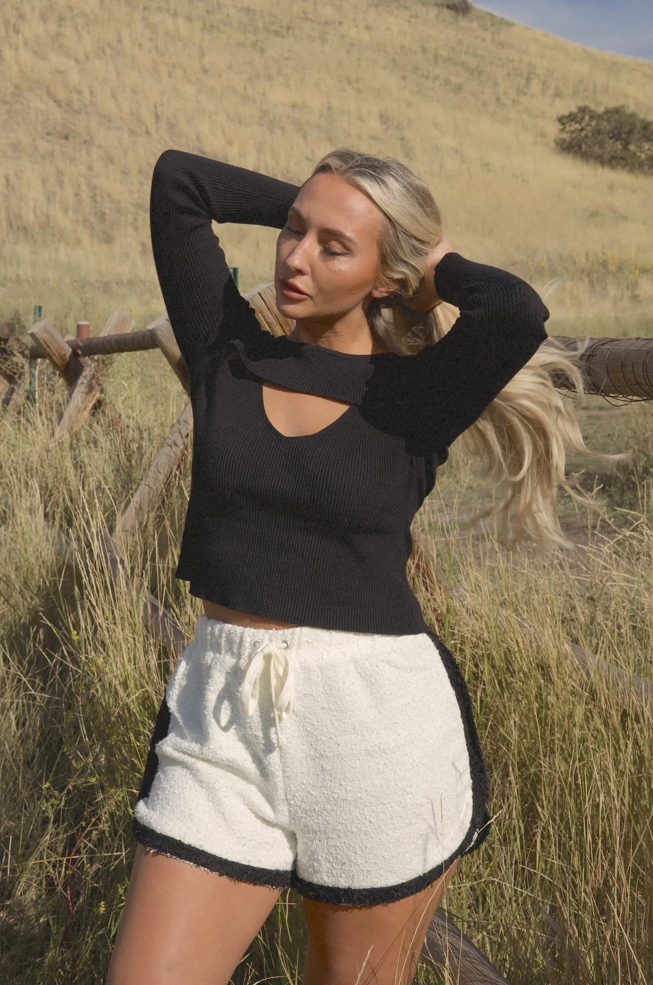 Cut Out Sweater In Black