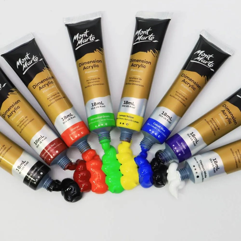 Dimension Acrylic Paint Intro Set Premium 8pc x 18ml (0.6 US fl.oz)