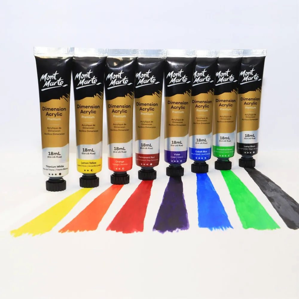 Dimension Acrylic Paint Intro Set Premium 8pc x 18ml (0.6 US fl.oz)