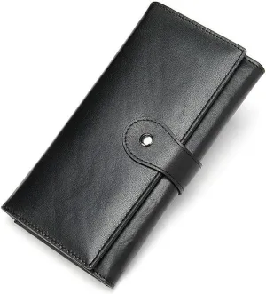 Genuine Leather Wallet, Women's Multi Slot Anti Magnetic Card Bag, Trendy Women's Top Layer Cowhide Handbag(D)