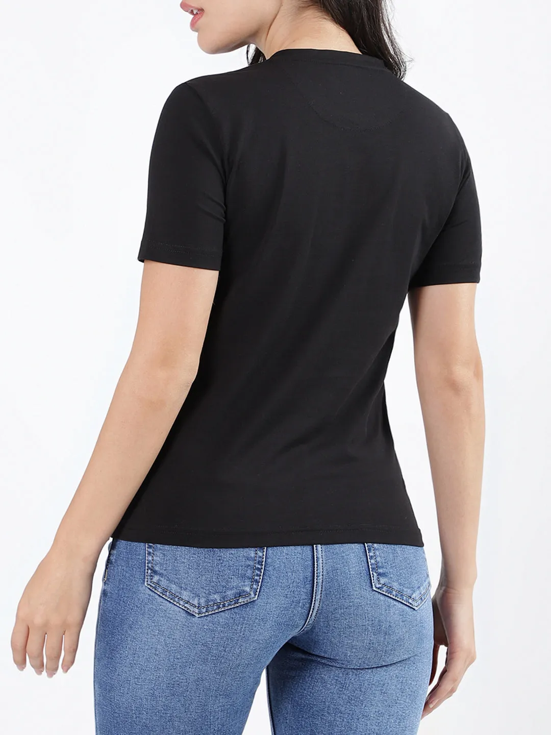 Iconic Black Fashion Regular Fit T-Shirt