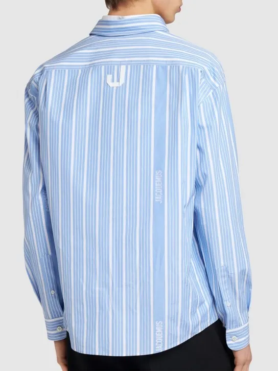 Jacquemus   La Chemise Simon logo striped shirt 
