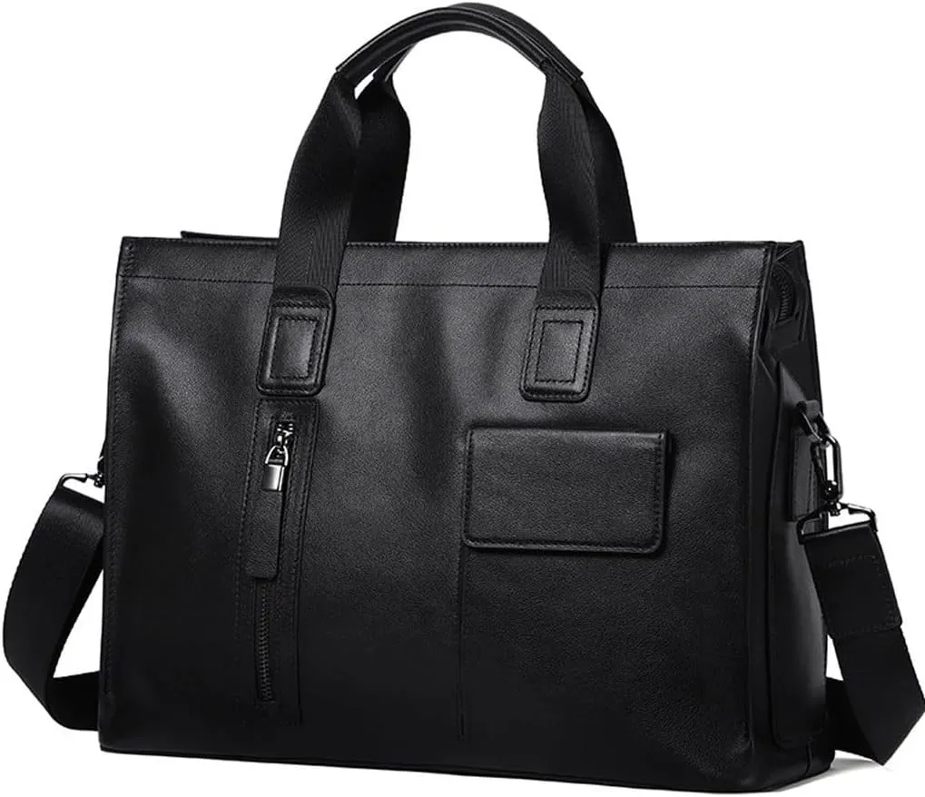 JSEIAJB Men's bag genuine leather men's handbag top layer cowhide computer bag
