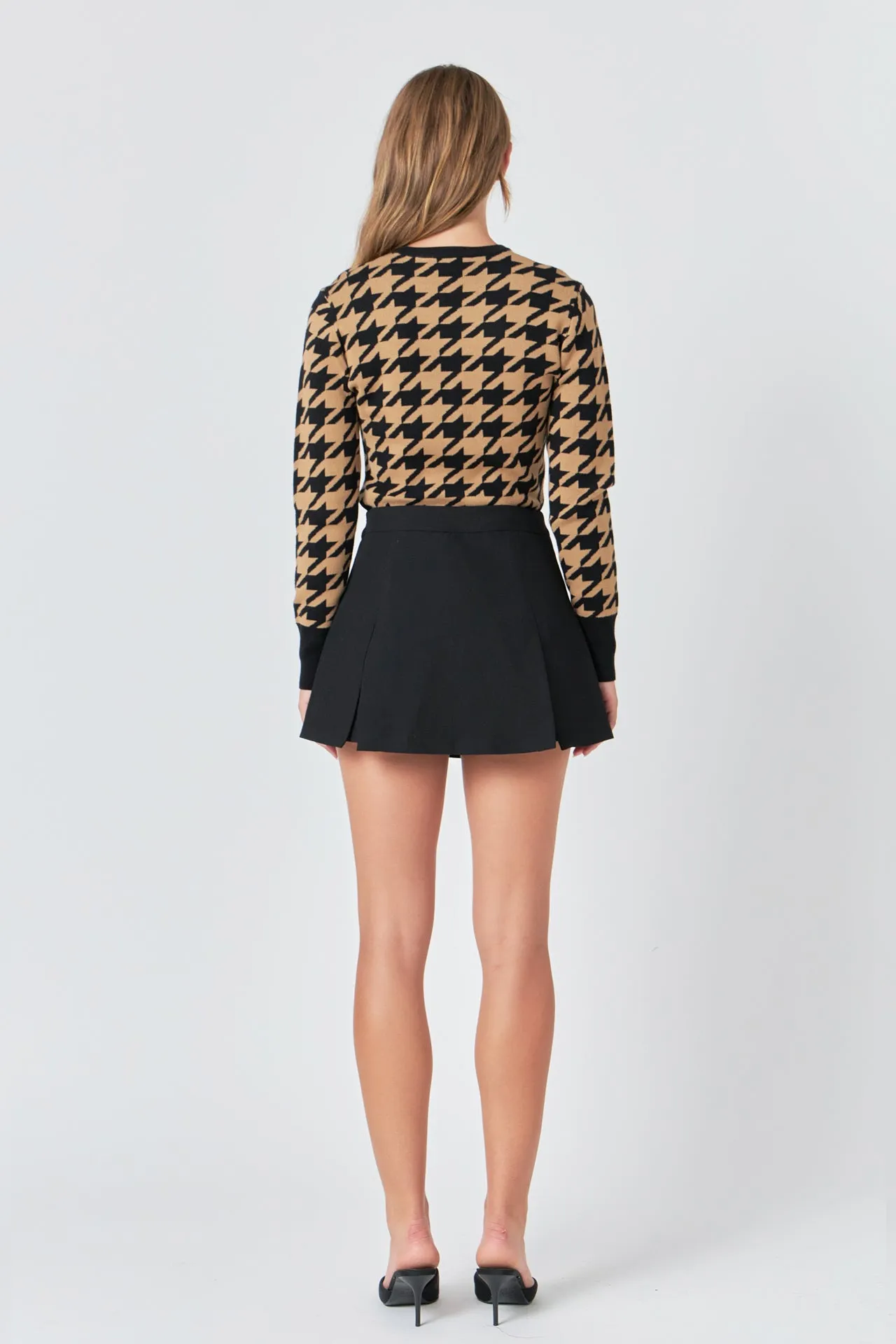 Knit Houndstooth Sweater