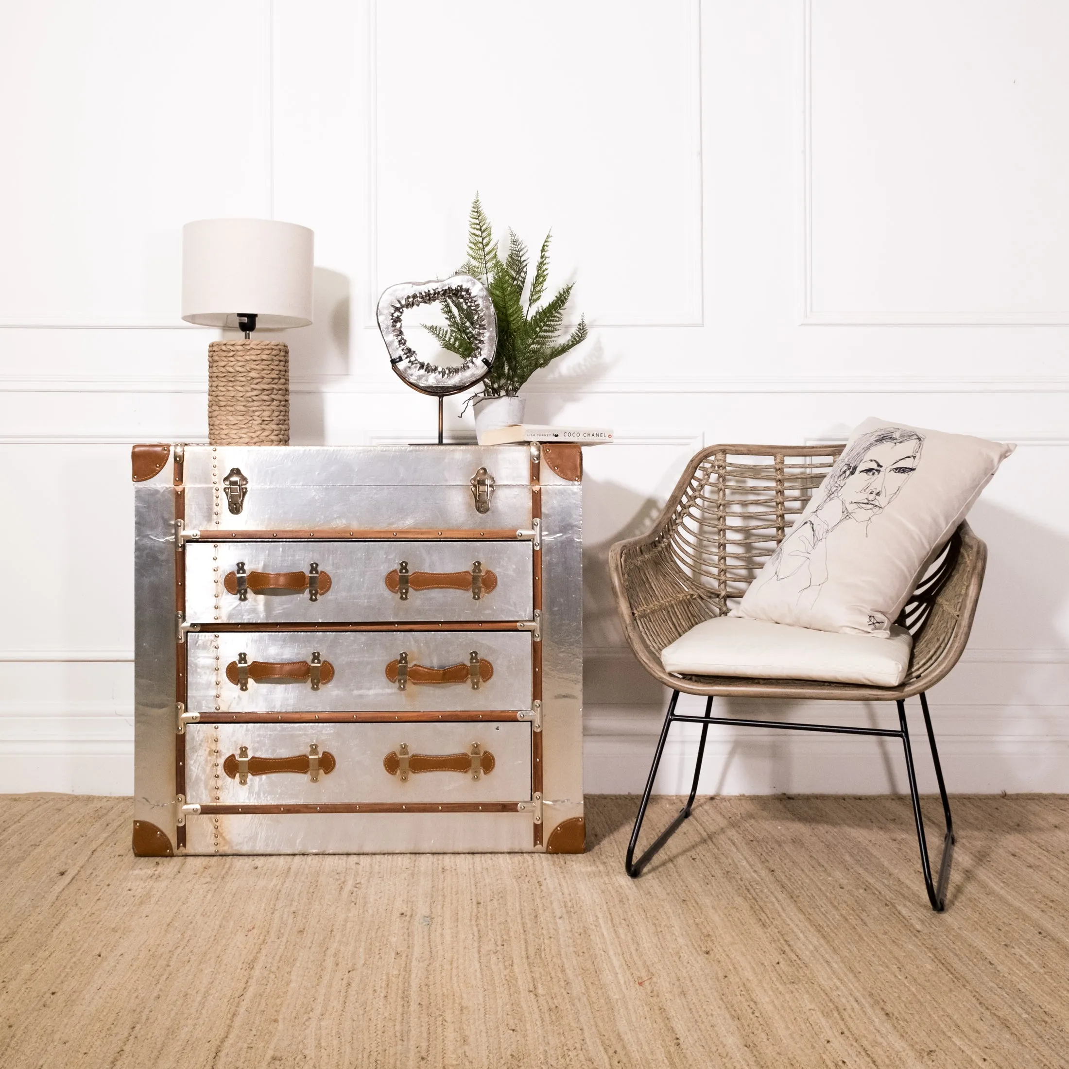 Medium Becker Rattan Style Lamp