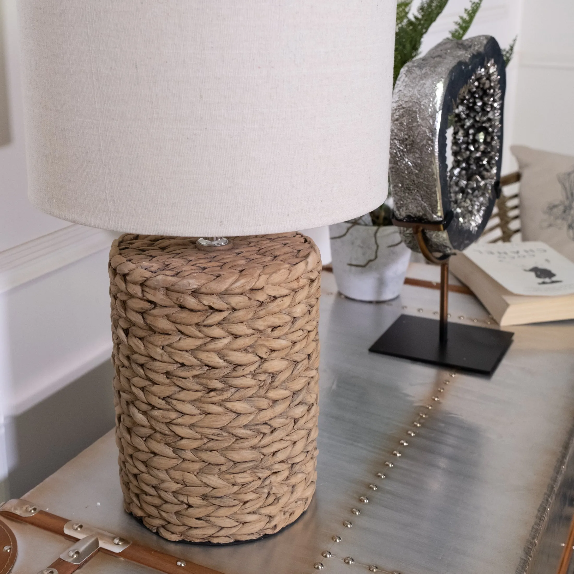 Medium Becker Rattan Style Lamp
