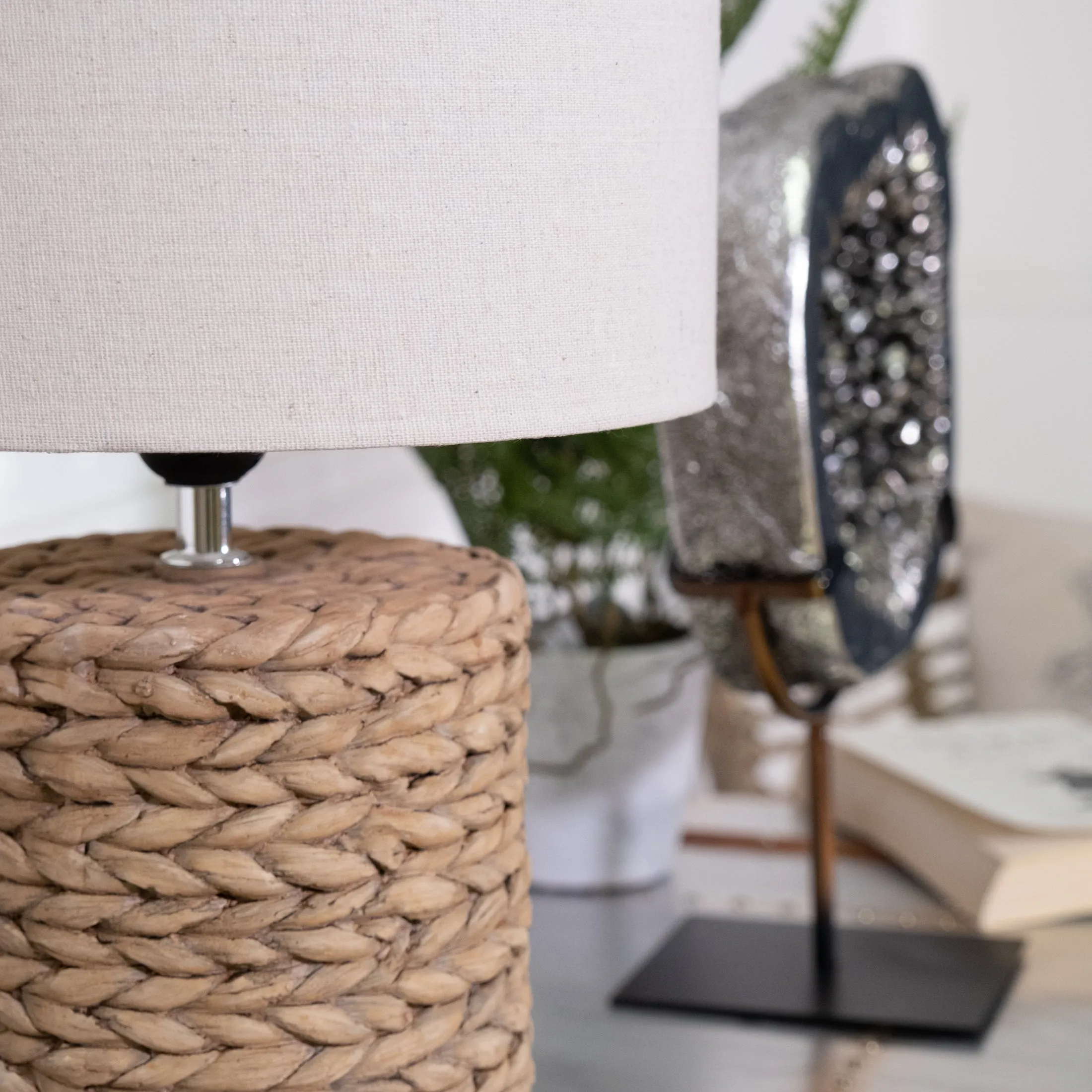 Medium Becker Rattan Style Lamp