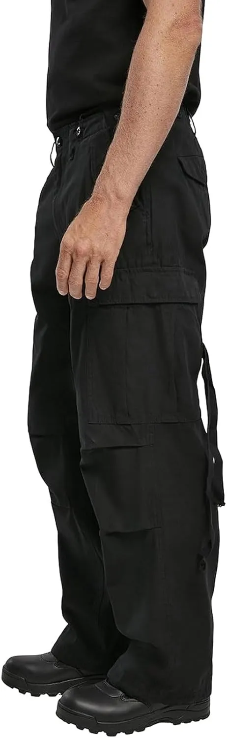 Men's Cotton Loose-fit Vintage Washed Look Multi Pocket Casual Cargo