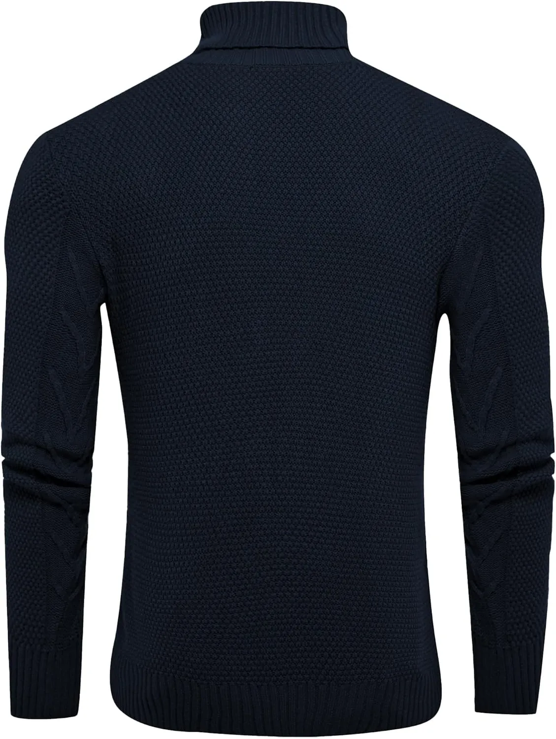Men's Turtneck Pullover Sweaters Cable Knit Casual Pullover Sweater