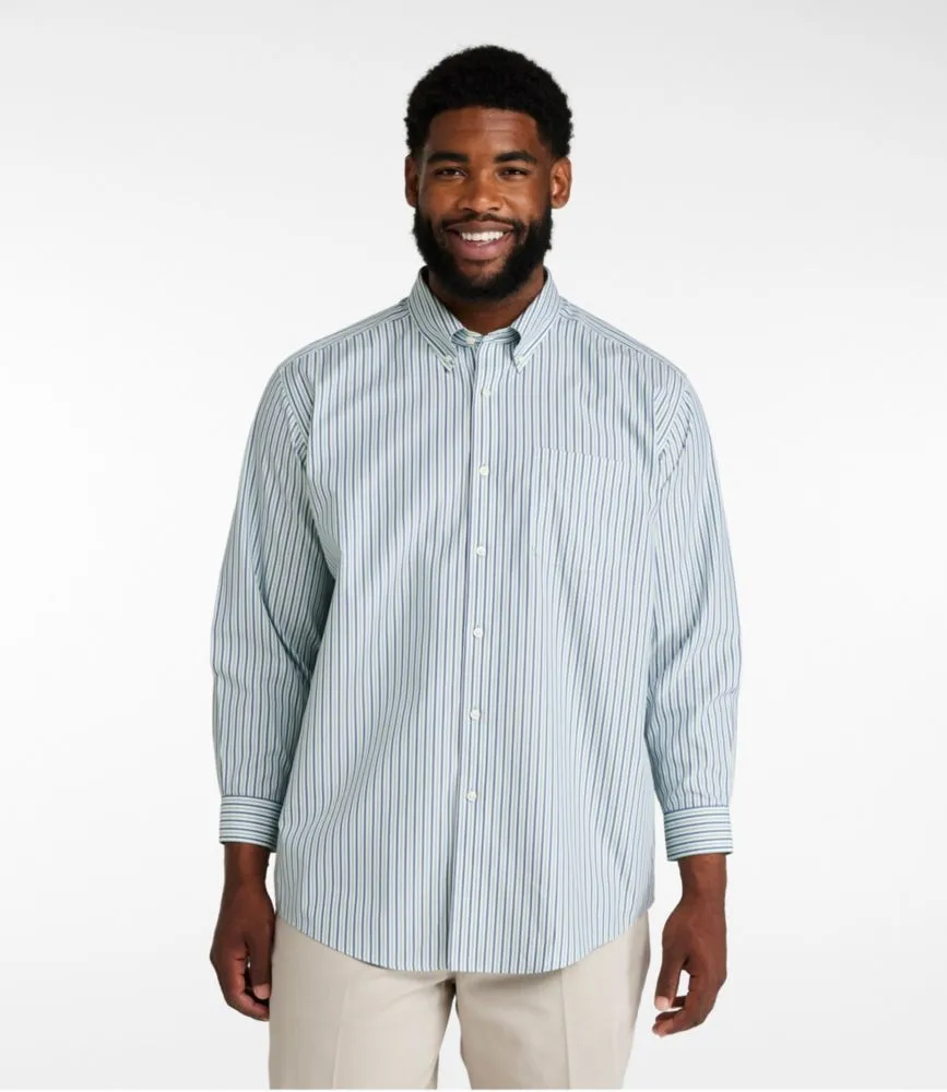 Men's Wrinkle-Free Pinpoint Oxford Cloth Shirt, Traditional Fit Stripe
