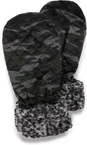 MUK LUKS womens Polar Women's Quilted Frosted Sherpa Mittens