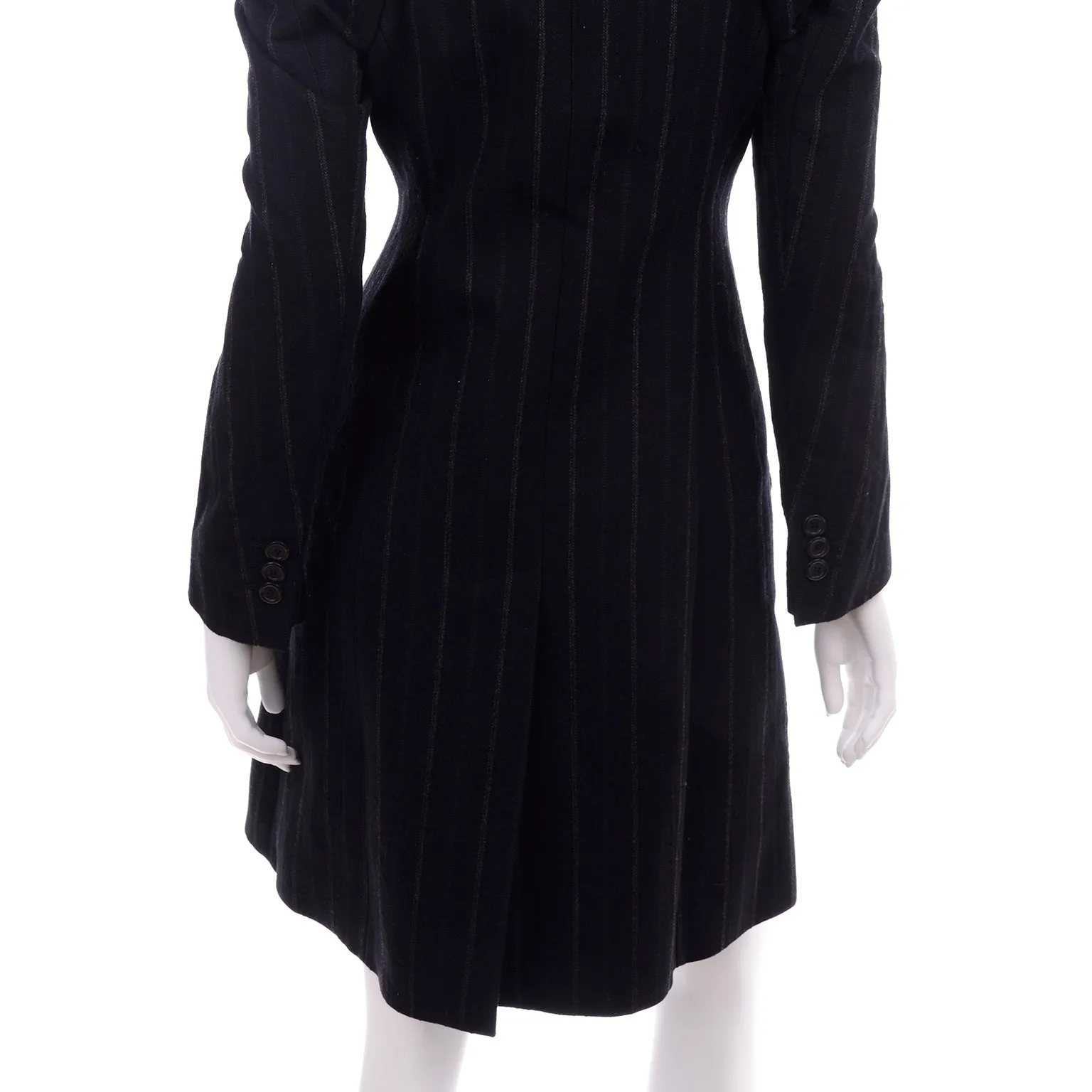 New Marc Jacobs for Louis Vuitton 2010 Charcoal Gray Pinstripe Coat