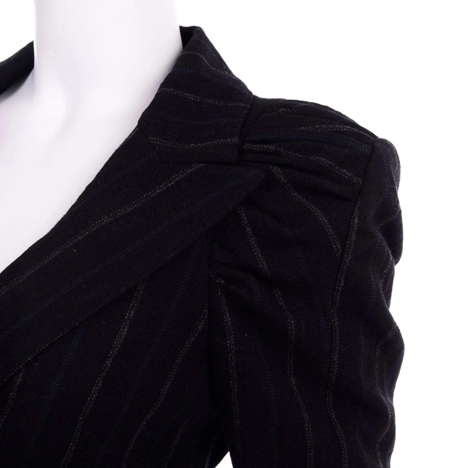 New Marc Jacobs for Louis Vuitton 2010 Charcoal Gray Pinstripe Coat