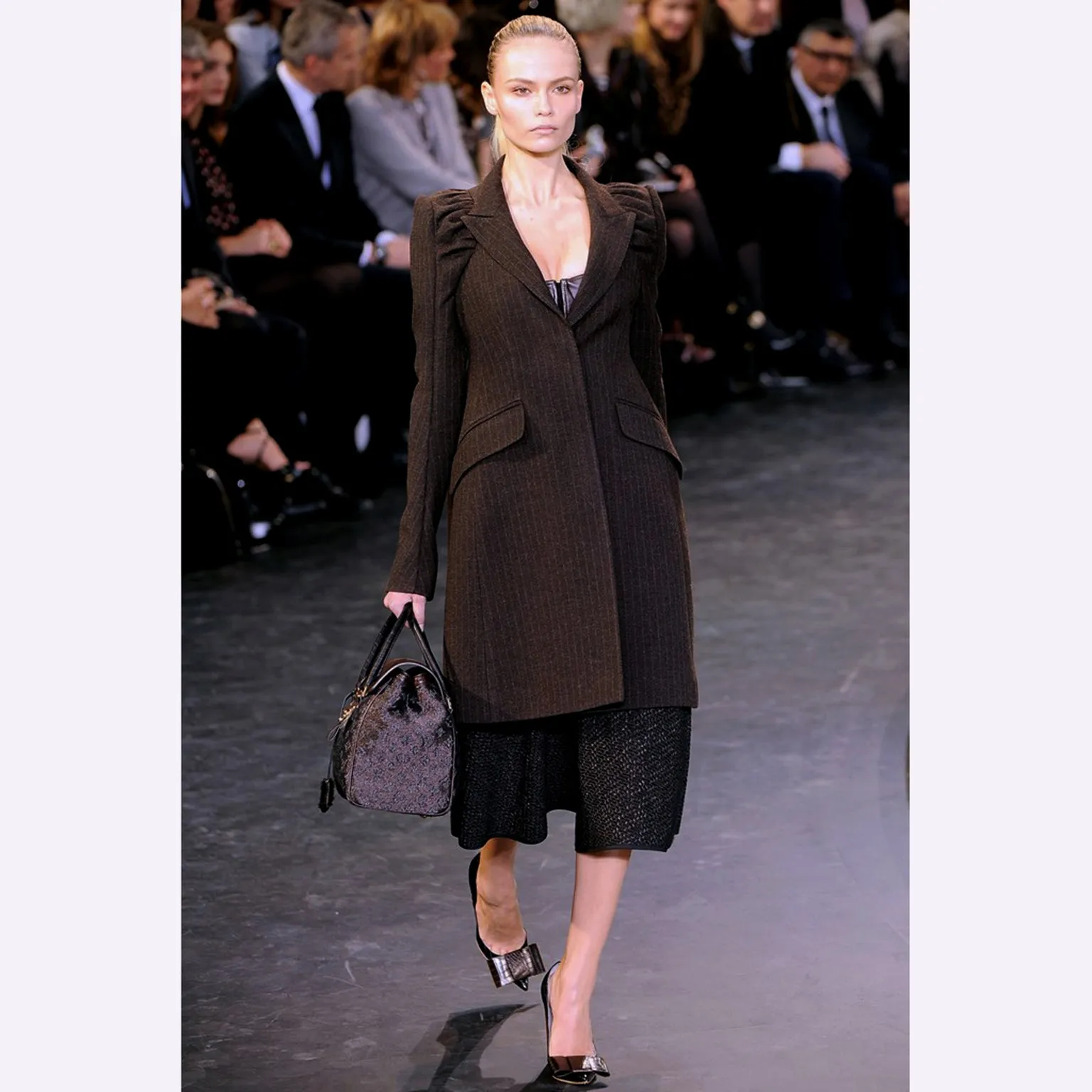 New Marc Jacobs for Louis Vuitton 2010 Charcoal Gray Pinstripe Coat
