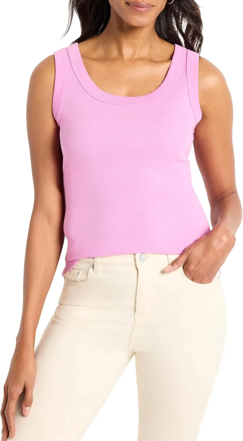 NIC ZOE Women's Perfect Knit Rib Scoop Tank