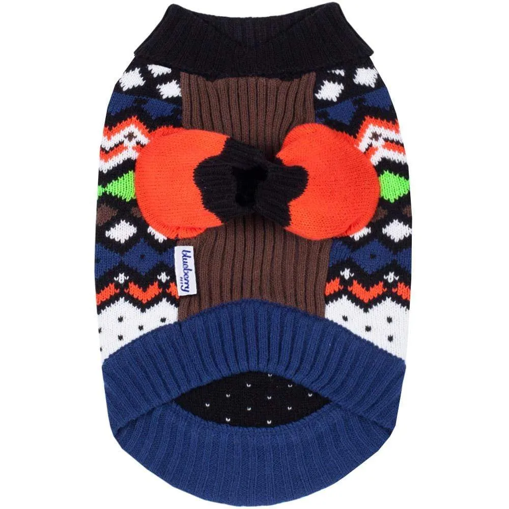 Over the Rainbow Multicolor Shawl collar Dog Sweater