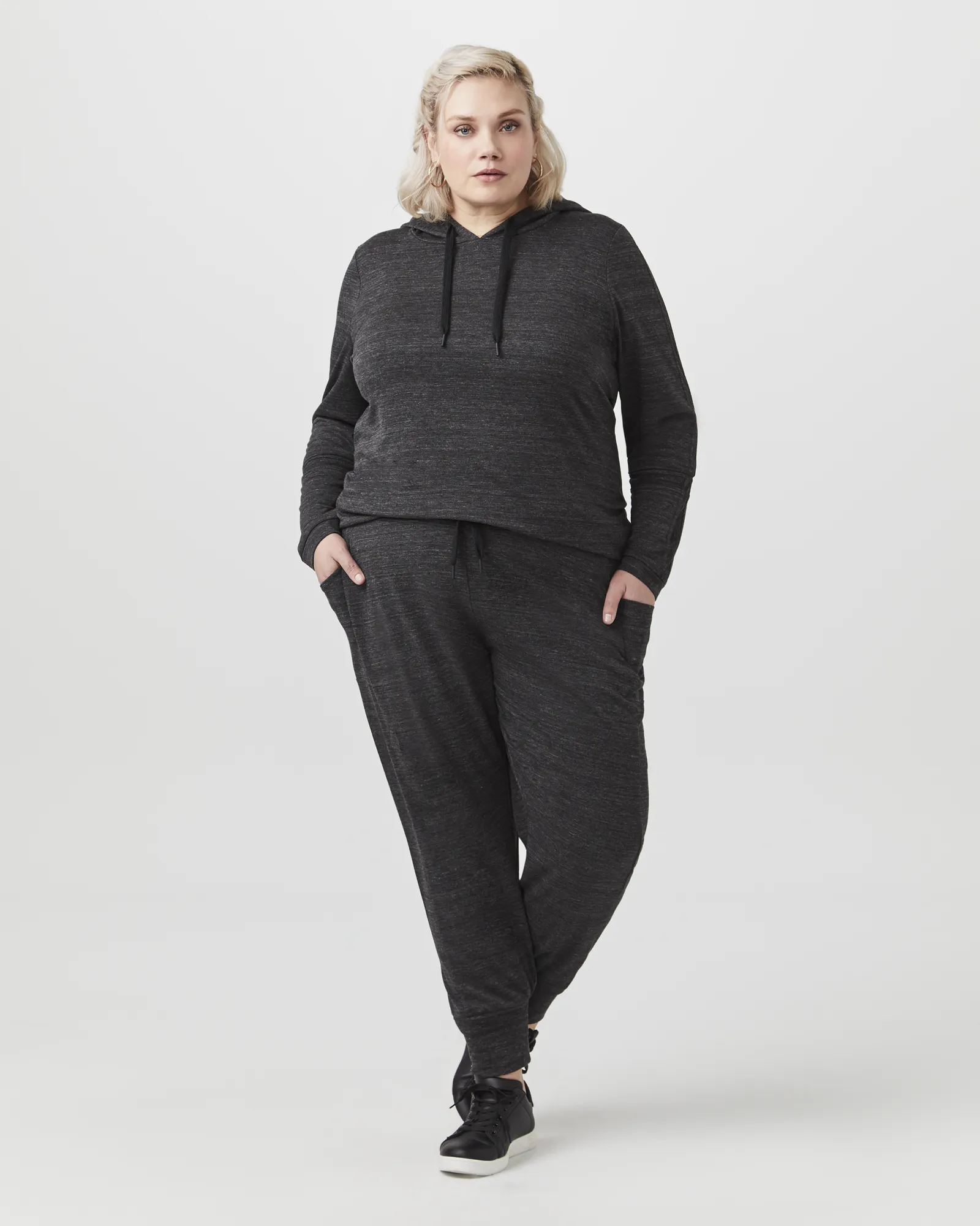 Qiana Knit Hoodie | Black