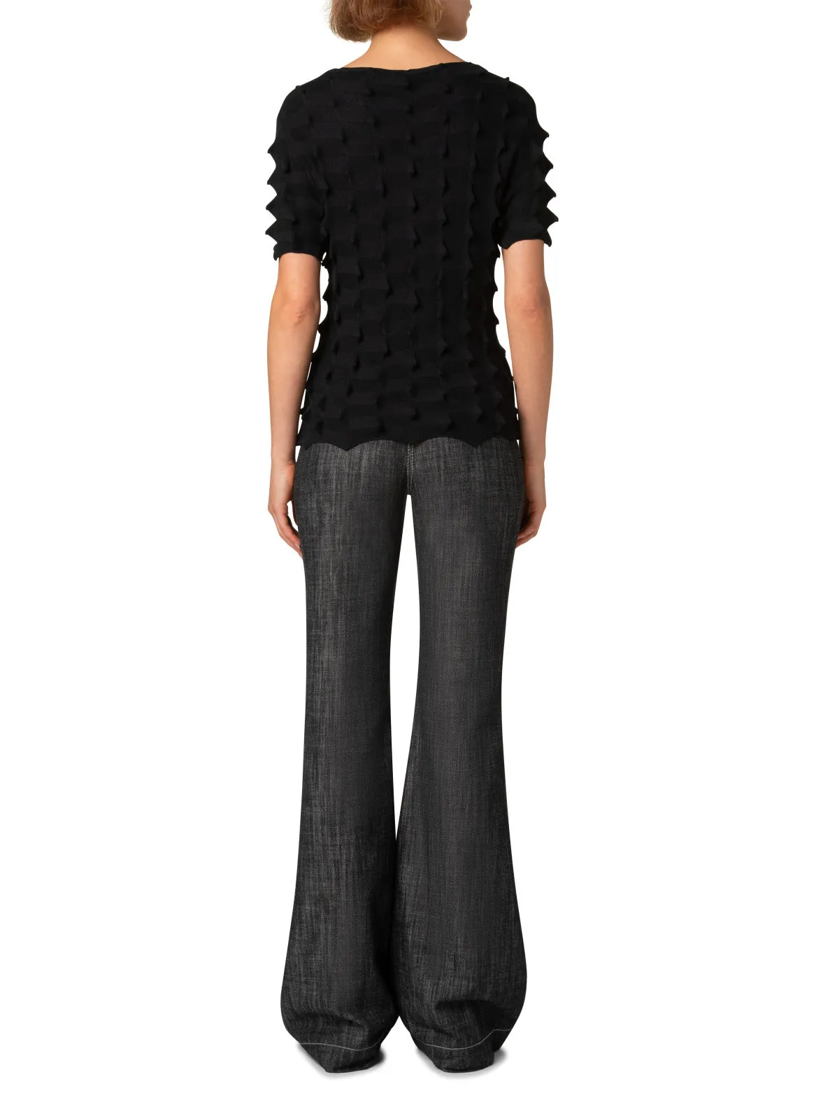 Short Sleeves Sweater in 3D Sail Look