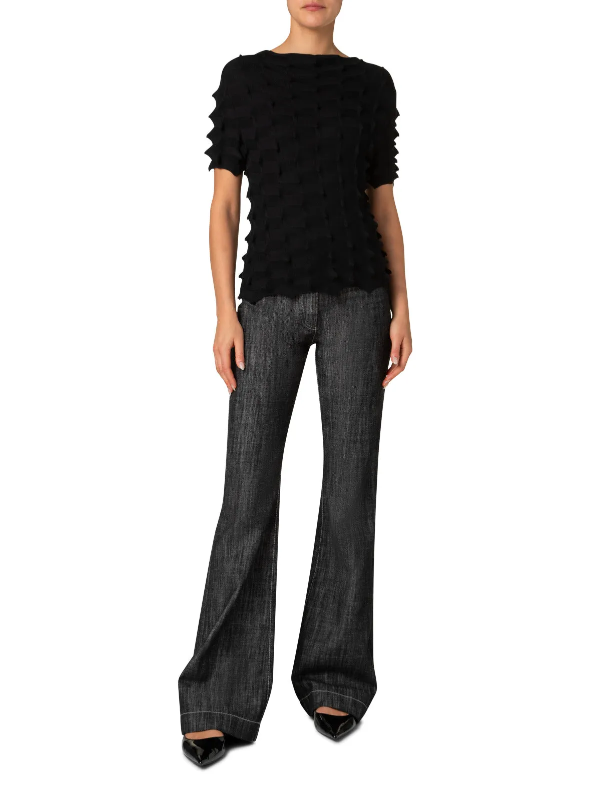 Short Sleeves Sweater in 3D Sail Look