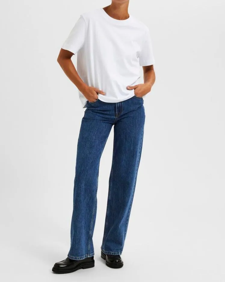 SLFESSENTIAL SS BOXY TEE | BRIGHT WHITE
