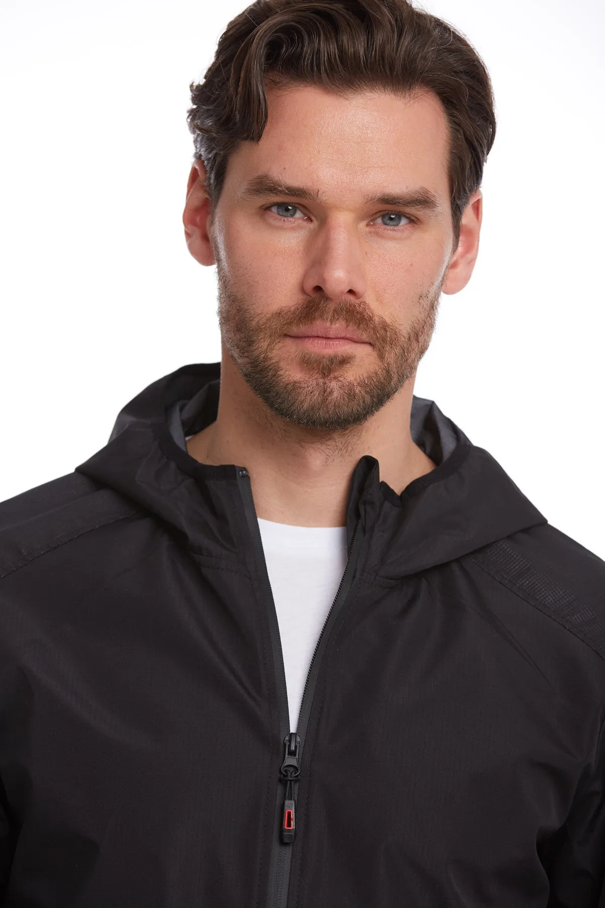 Slim Fit Black Seasonal Lykia Hooded Coat