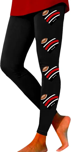 Thick Leggings for Women Valentine Plus Size Valentines Pants Women Sugar Love Heart Pattern Yoga Pants
