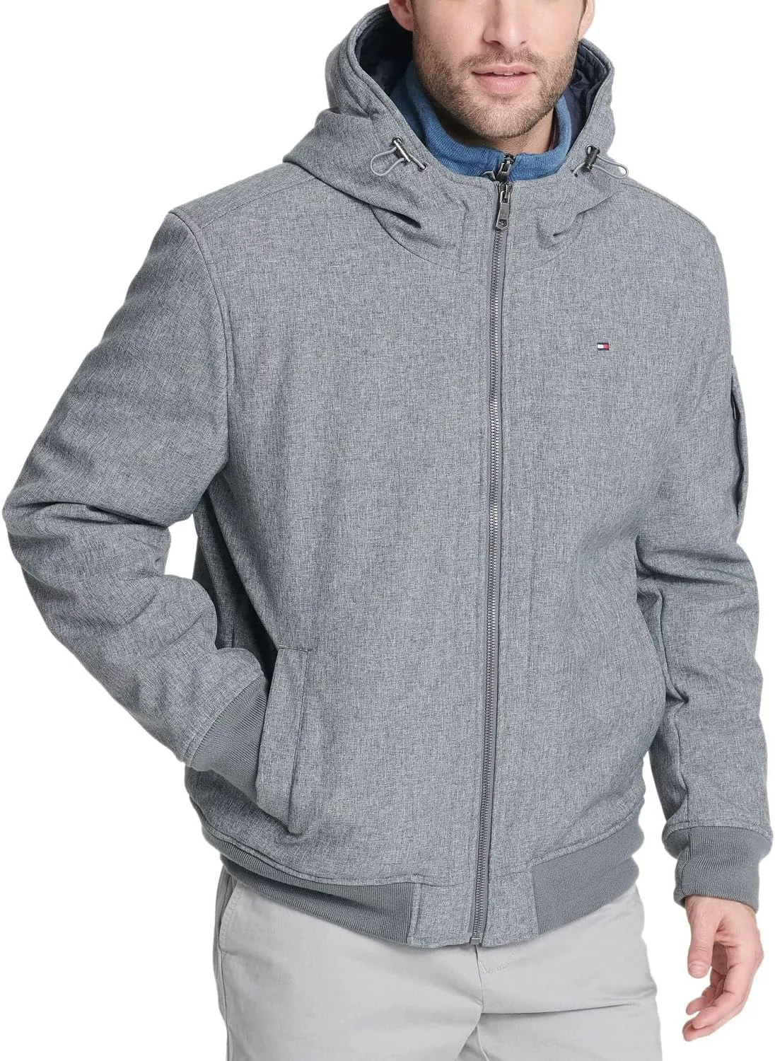 Tommy Hilfiger Men's Soft Shell Active Filled Bomber Jacket