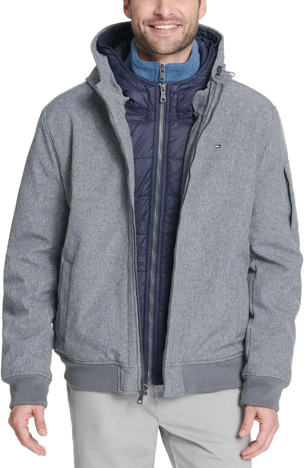 Tommy Hilfiger Men's Soft Shell Active Filled Bomber Jacket