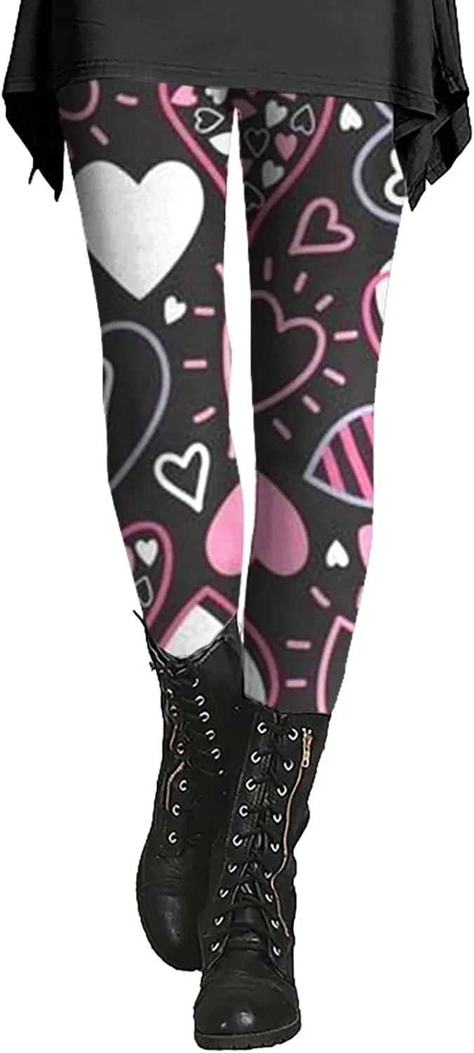 Valentine Leggings for Women Soft with Pockets Valentine's Legging Two Piece Legging Set for Plus Size