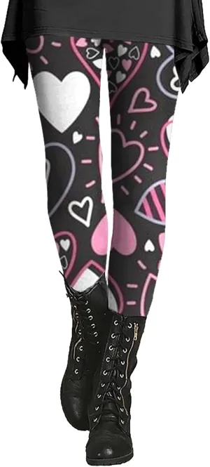 Valentine Leggings for Women Soft with Pockets Valentine's Legging Two Piece Legging Set for Plus Size