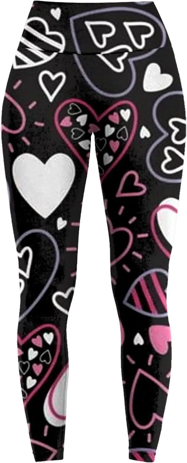 Valentine Leggings for Women Soft with Pockets Valentine's Legging Two Piece Legging Set for Plus Size