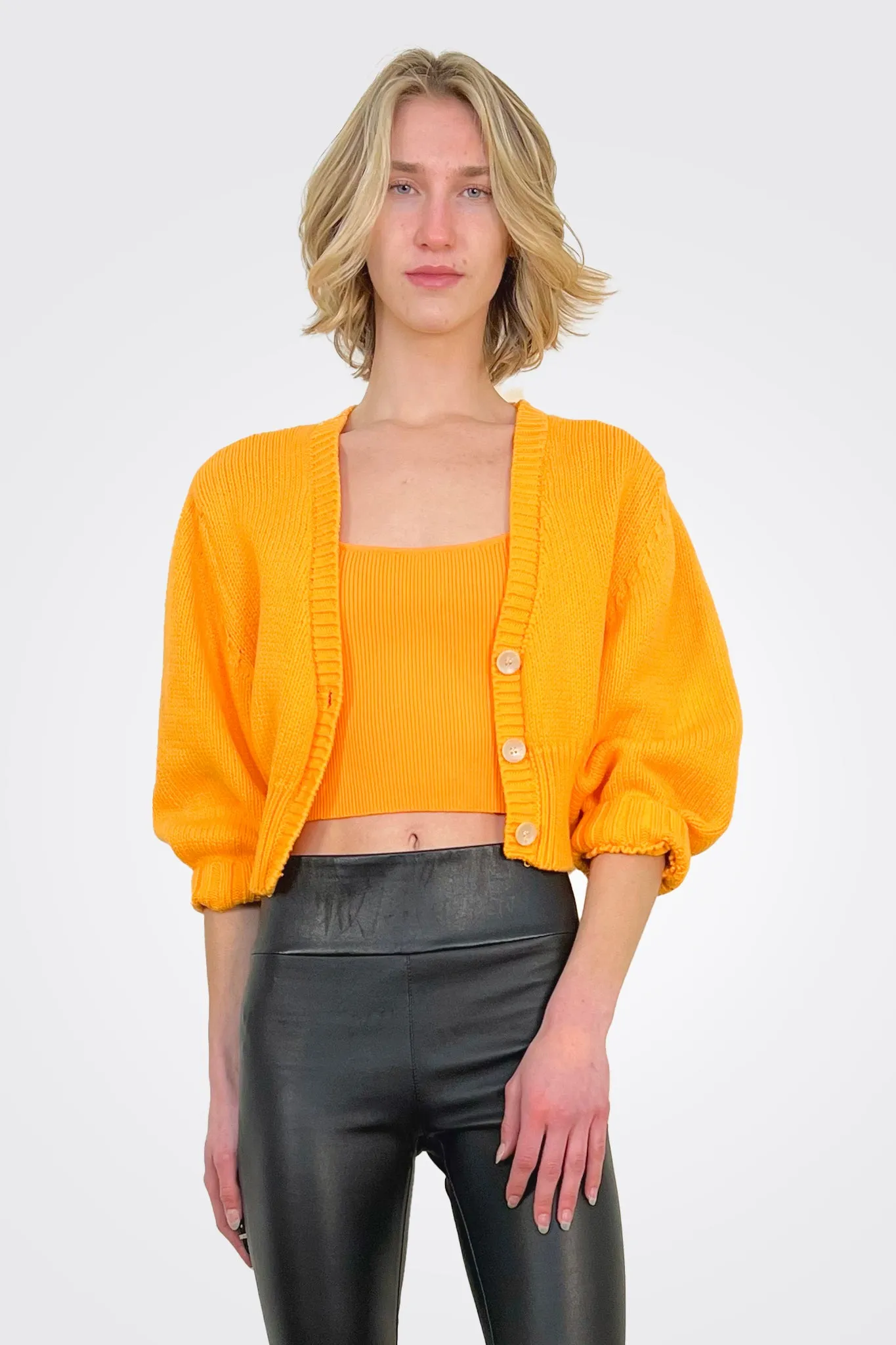 Vienna Cardigan - Bright Orange