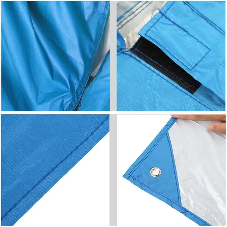Waterproof Poncho Raincoat for Outdoor Camping, Tent Mat, Rain Coat, Cover Hood, Hiking, Cycling, 220x140cm