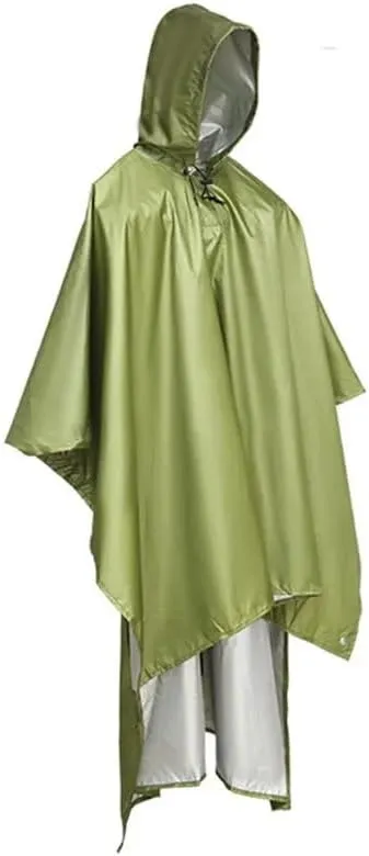 Waterproof Poncho Raincoat for Outdoor Camping, Tent Mat, Rain Coat, Cover Hood, Hiking, Cycling, 220x140cm