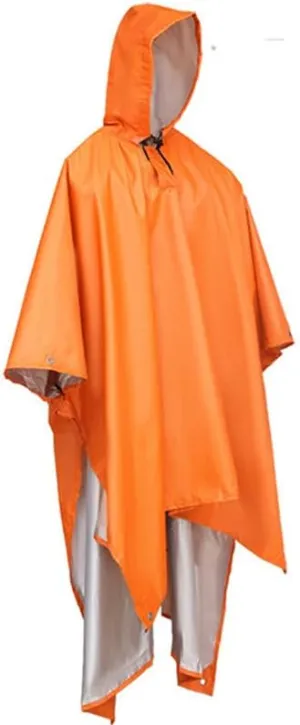 Waterproof Poncho Raincoat for Outdoor Camping, Tent Mat, Rain Coat, Cover Hood, Hiking, Cycling, 220x140cm