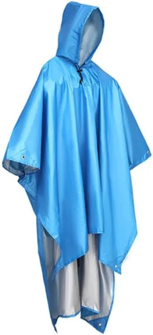 Waterproof Poncho Raincoat for Outdoor Camping, Tent Mat, Rain Coat, Cover Hood, Hiking, Cycling, 220x140cm