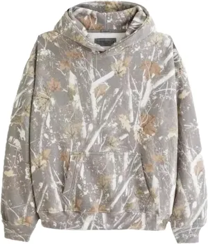 Womens Camo Hoodie Oversized Maple Leaf Print Sweatshirt Essentials Graphic Pullover Hoodies For Women