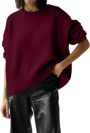 Women's Colorful Knitted Sweater, Long Sleeve Vintage Pattern, Casual Warm Pullover Sweaters for Women Trendy
